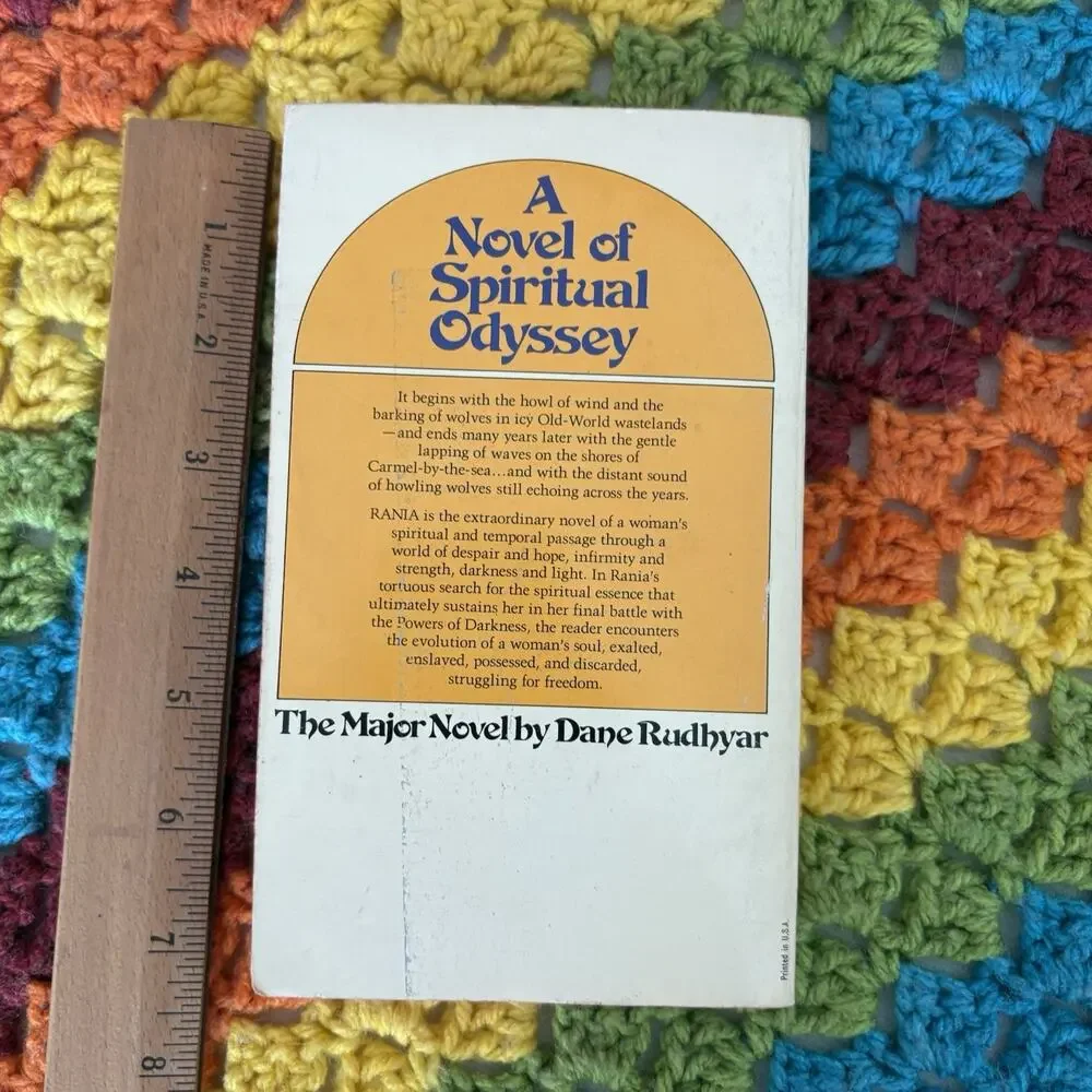 Rania The Seeker Paperback Dane Rudhyar 1973 Esoteric Astrology Book